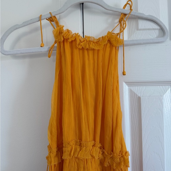 NWT Zimmermann Mae Ruffled Tiered Halter Neck Silk Chiffon Midi Dress XS - Picture 3 of 8